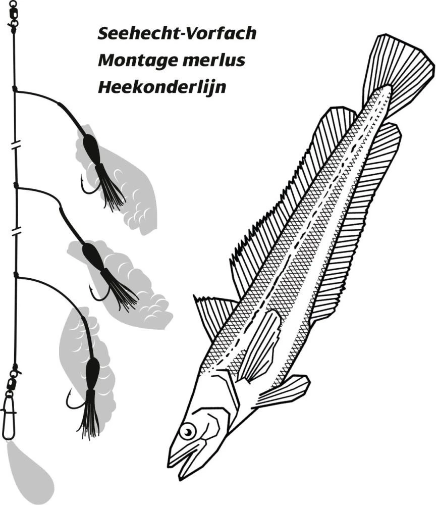 Rhino Seehecht-Vorfach Selbstleuchtend 2 Rhino Seehecht-Vorfach Selbstleuchtend – Bild 2