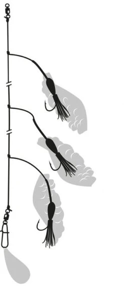 Zebco Seehecht Rig Selbstleuchtend 3x 10/0 - 1,00mm - 50kg