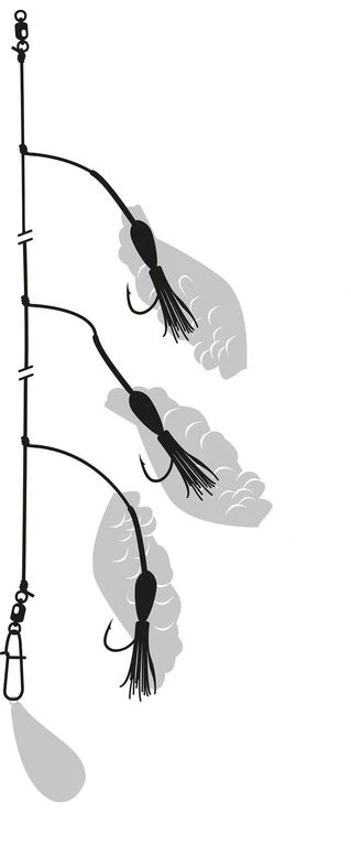 Zebco Seehecht Rig Selbstleuchtend 3x 10/0 - 1,00mm - 50kg 1 Zebco Seehecht Rig Selbstleuchtend 3x 10/0 - 1,00mm - 50kg