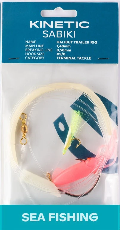 Kinetic Sabiki Halibut Trailer Rig Pink-Glow - Vorfach 1 Kinetic Sabiki Halibut Trailer Rig Pink-Glow - Vorfach